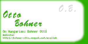 otto bohner business card